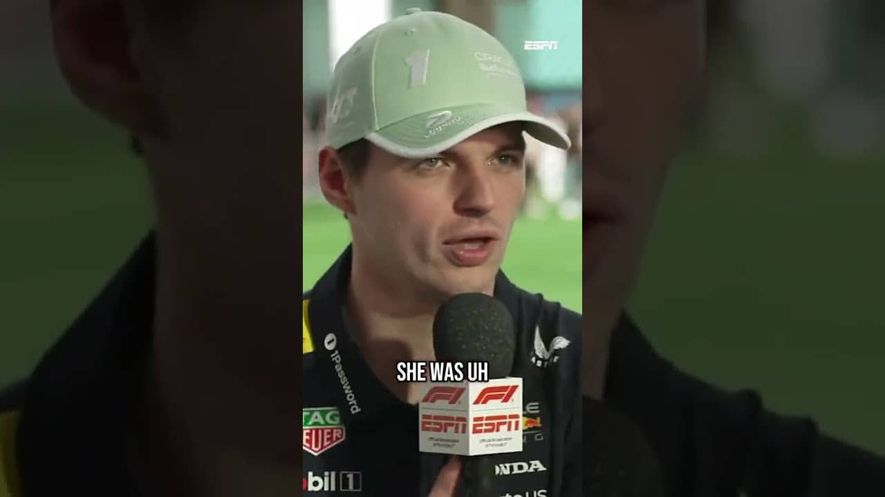 Max was all smiles during his first interview since becoming a father at last year’s Miami GP 😊