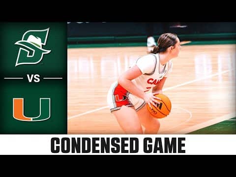 Stetson vs. Miami Condensed Game | 2025-26 ACC Women’s Basketball