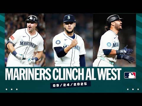 BEST IN THE WEST! 🙌 The Mariners are AL West champs for the first time since 2001! 🤩