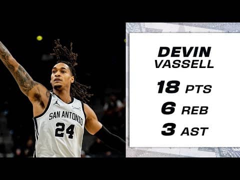 Devin Vassell Delivers Solid Performance vs. Wizards with 18 PTS