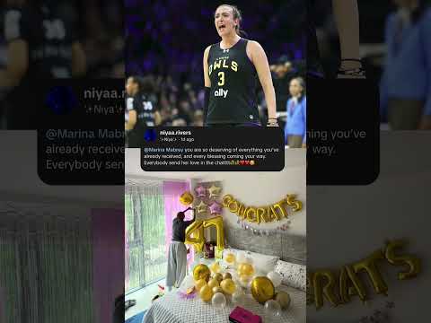 Saniya Rivers celebrating Marina's historic 47-point game is so sweet ❤️ (via @niyaa.rivers/TT)