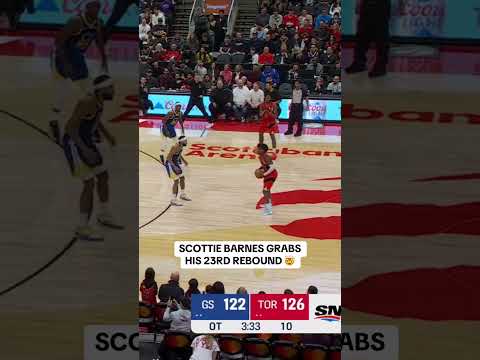 Scottie Barnes grabbing every board around the rim 😱