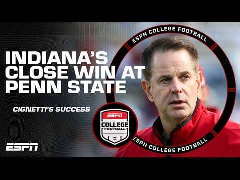 Are there CONCERNS for Indiana after escaping Penn State with a close win⁉️ (📍@ATT) | The CFB Show