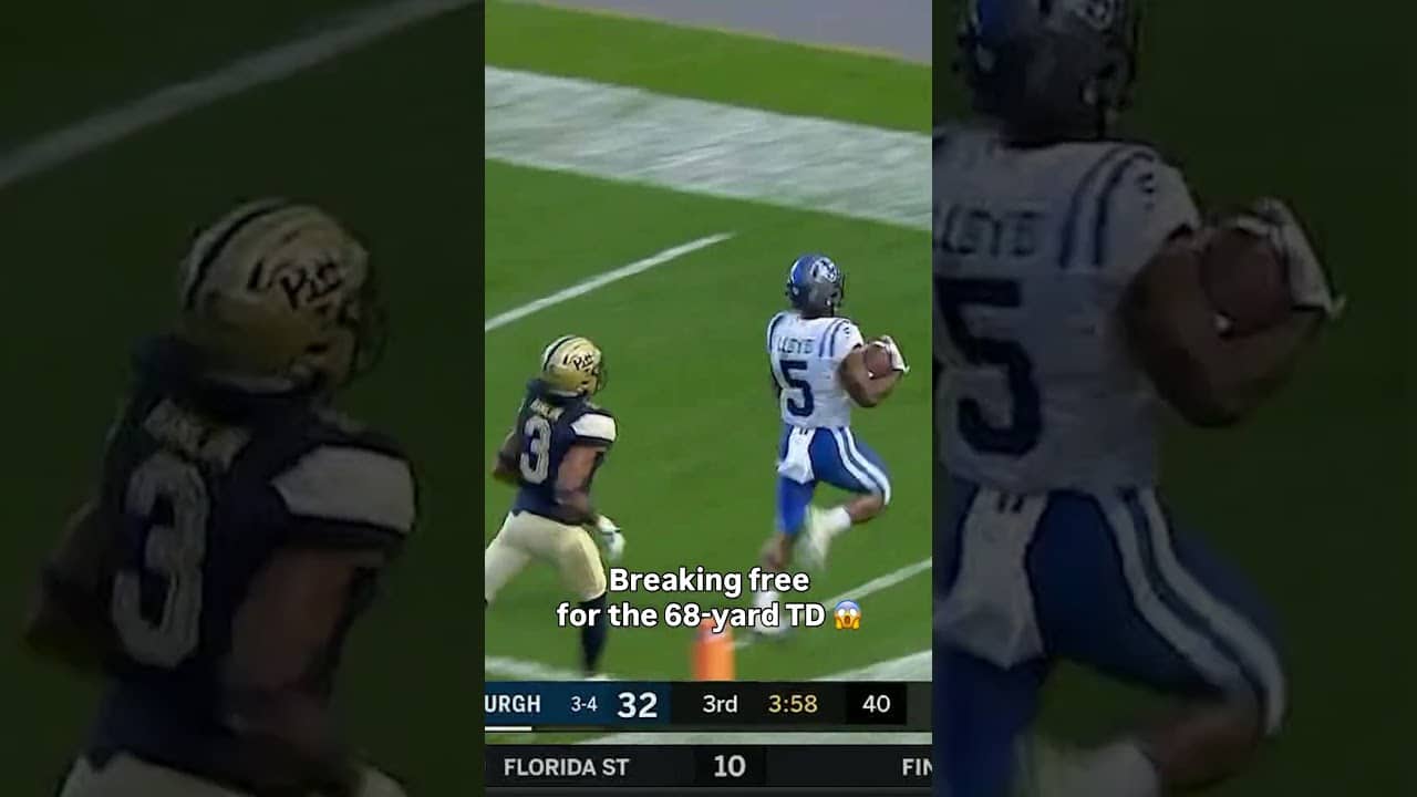 No one was going to catch him 🔥 #dukebluedevils #accfootball #collegefootball