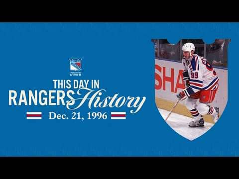 This Day in Rangers History: Wayne Gretzky's Three Assist Night