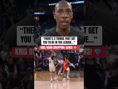 Kris Dunn talks about how he maintains his longevity in the league 💯