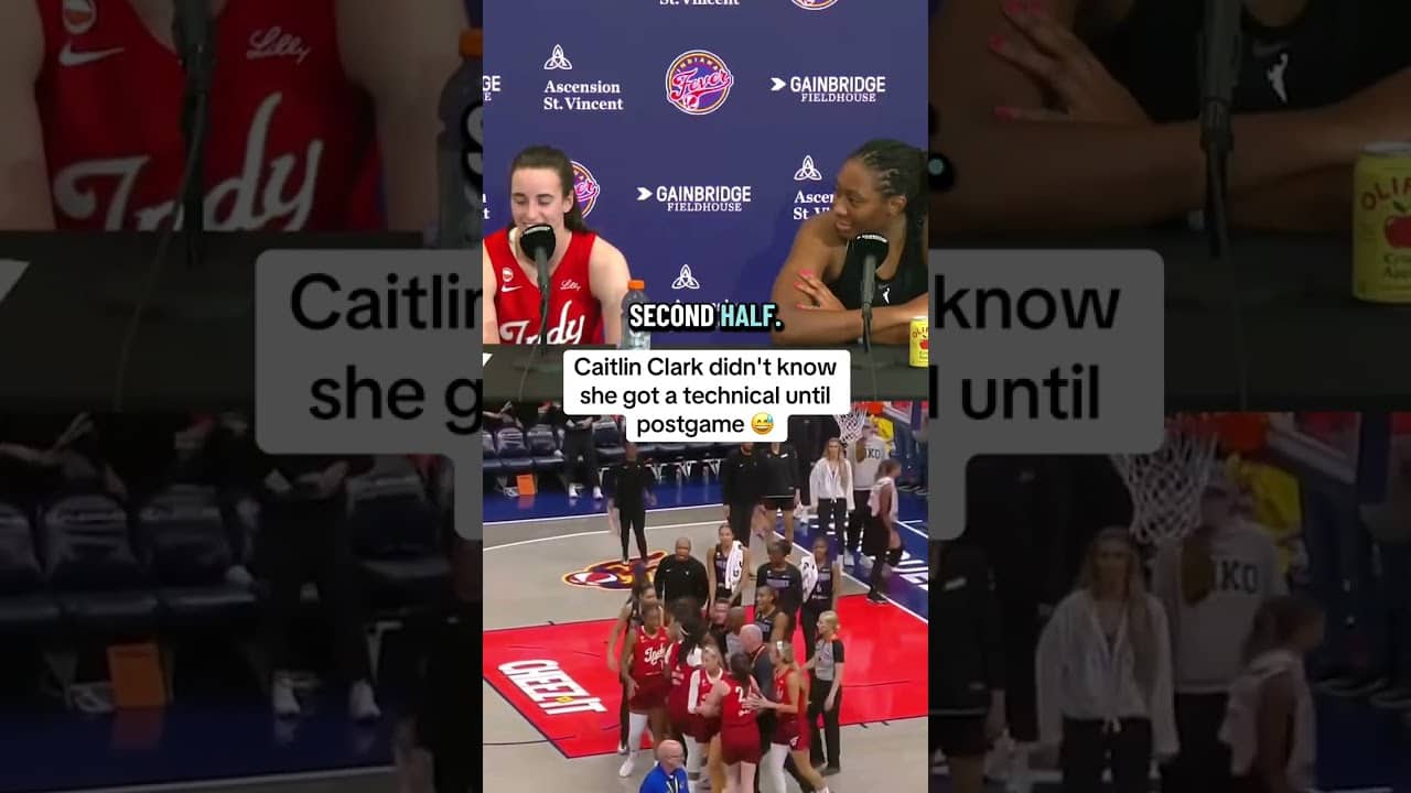 Aliyah Boston's face when Caitlin Clark realized 😂