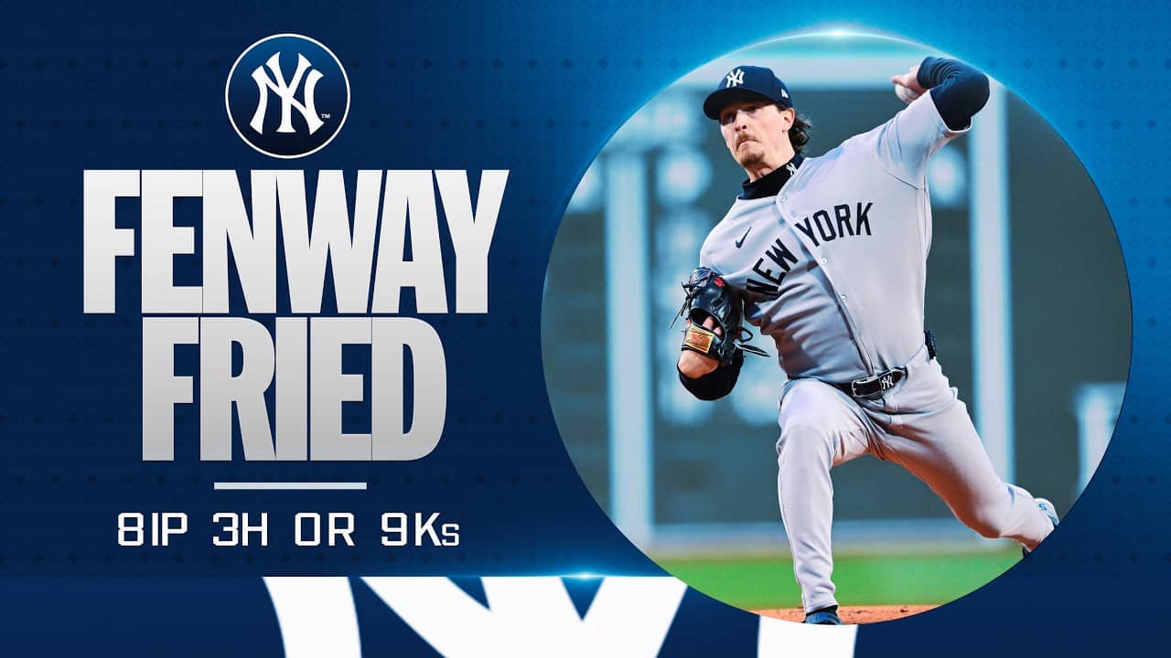 Max Fried was DOMINANT with 8 SCORELESS INNINGS at Fenway! 🔥🤯 (9 Ks in his quality start!)
