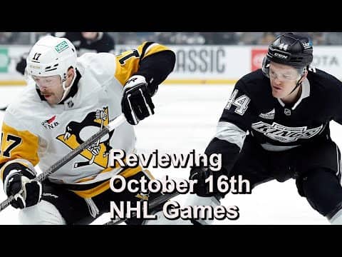 Reviewing October 16th, 2025 NHL Games