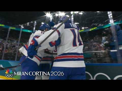 Brock Nelson's SWEET handling doubles USA hockey lead vs. Latvia | Winter Olympics 2026 | NBC Sports