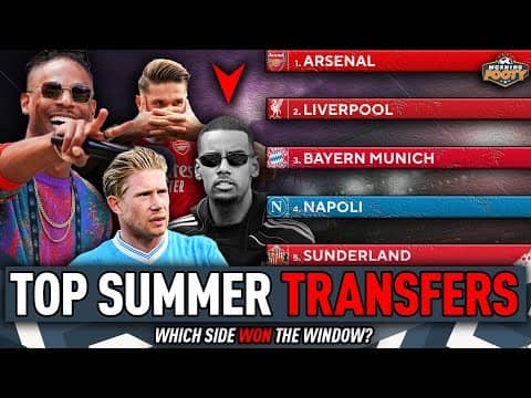 RANKING Summer Transfer WINNERS 🏆 | Arsenal, Liverpool, Bayern, Napoli, Sunderland 🔥 | Morning Footy