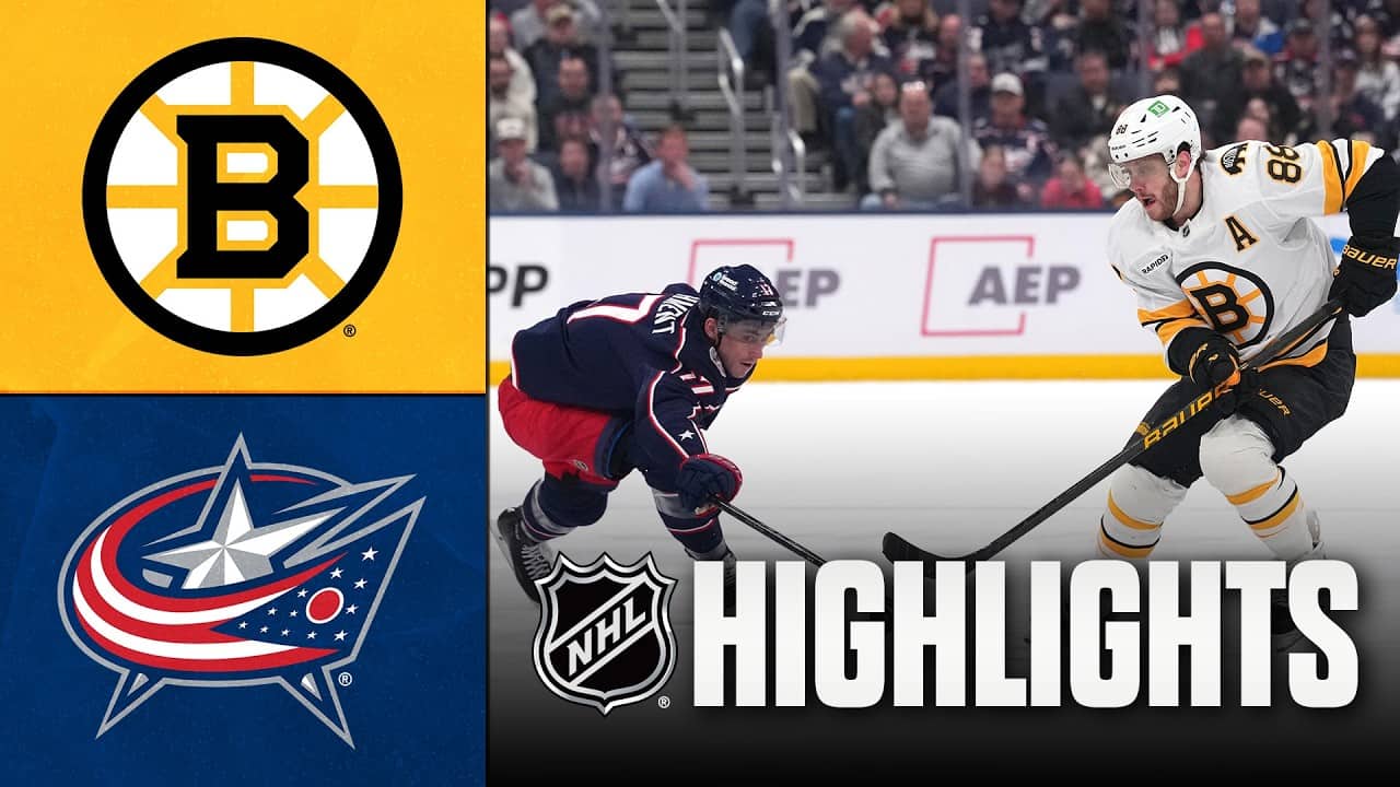 Bruins vs. Blue Jackets | NHL Highlights | March 29, 2026