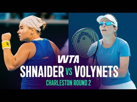 Katie Volynets vs. Diana Shnaider | 2026 Charleston Round 2 | WTA Match Highlights