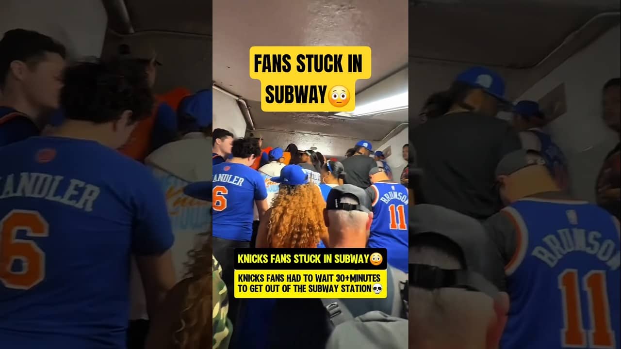 Knicks fans were STUCK for 30 mins😳