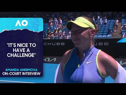 Amanda Anisimova On-Court Interview | Australian Open 2026 Third Round
