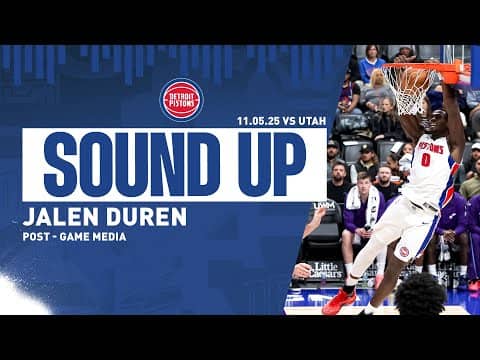 Post-Game Press Conference: Jalen Duren | Pistons vs Jazz | 11.05.2025