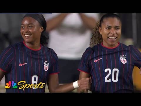 Catarina Macario opens the scoring with a deft chip for the U.S Women vs. Italy | NBC Sports