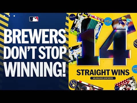 HIGHLIGHTS FROM ALL 14 WINS! | Brewers set FRANCHISE RECORD with 14-game win streak