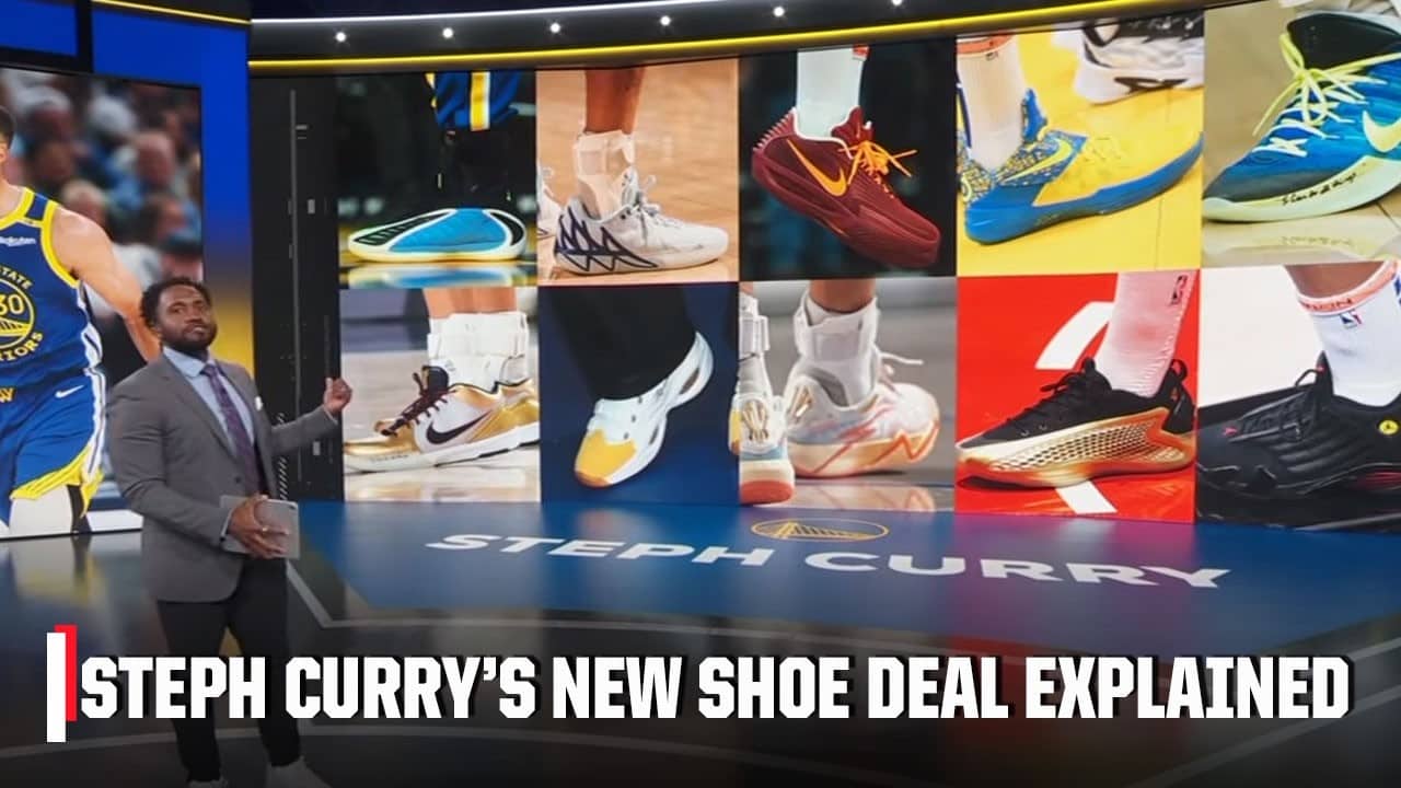 Steph Curry's NEW SHOE DEAL sparks memories of some of the best 🍿 | SportsCenter