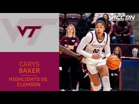 Virginia Tech's Carys Baker Highlights vs. Clemson