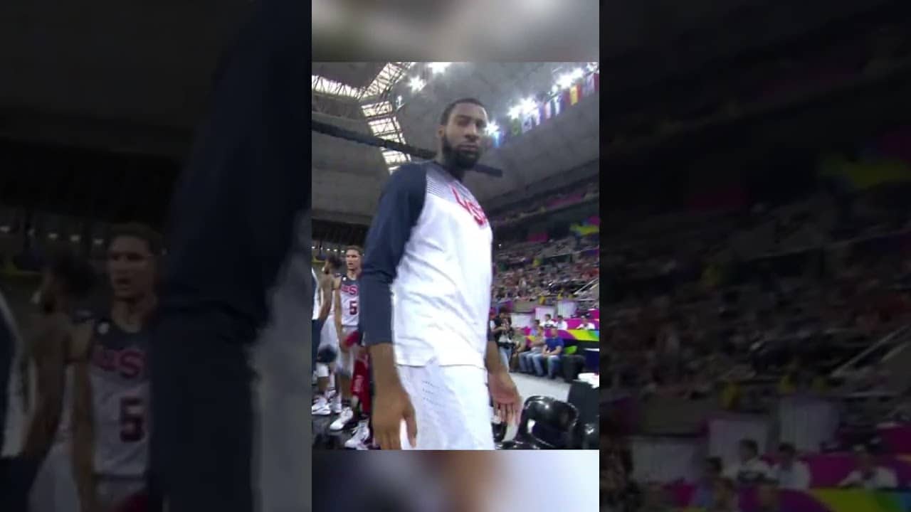 Andre Drummond came ready to dance 🕺🏻 #FIBAWC