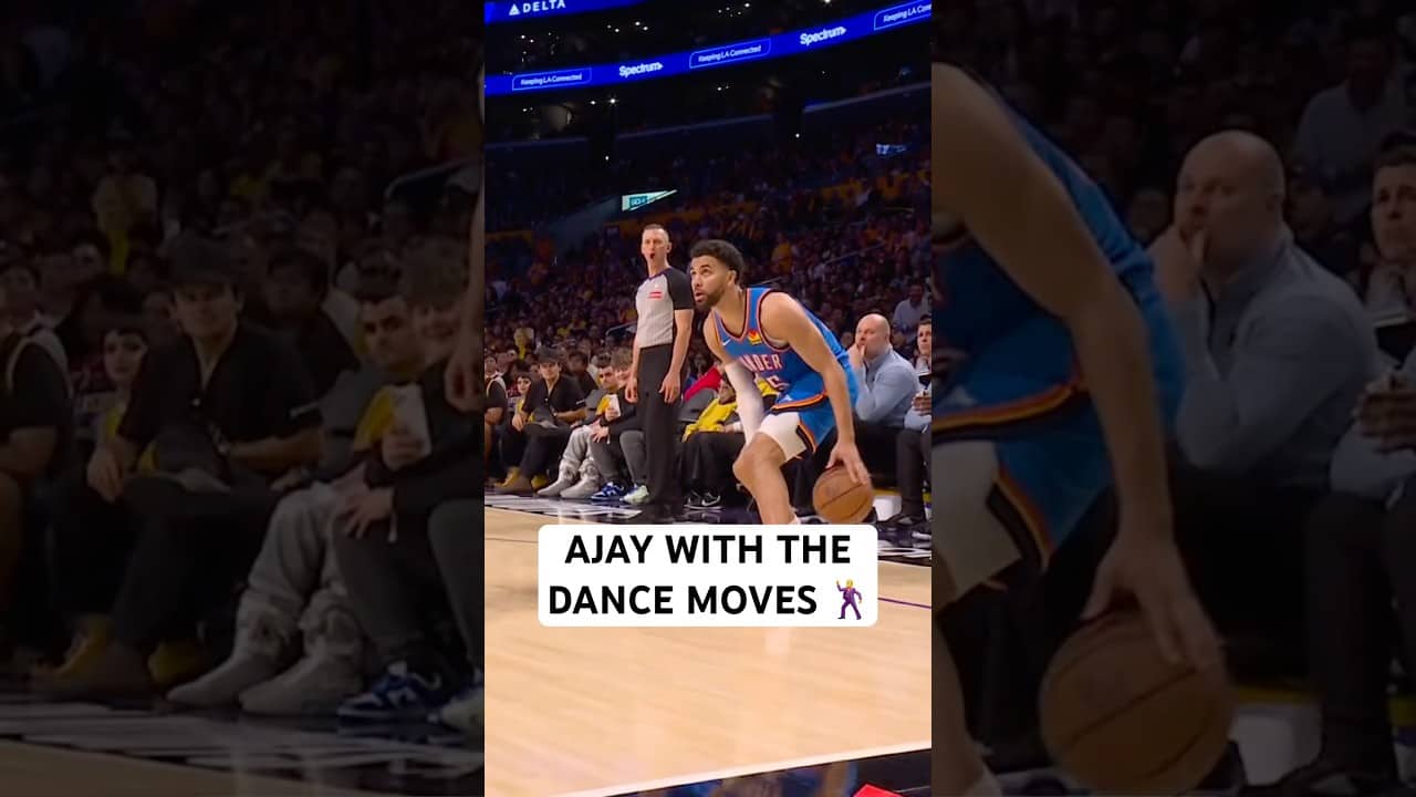 Ajay Mitchell pulling out the dribble moves for the tough bucket!