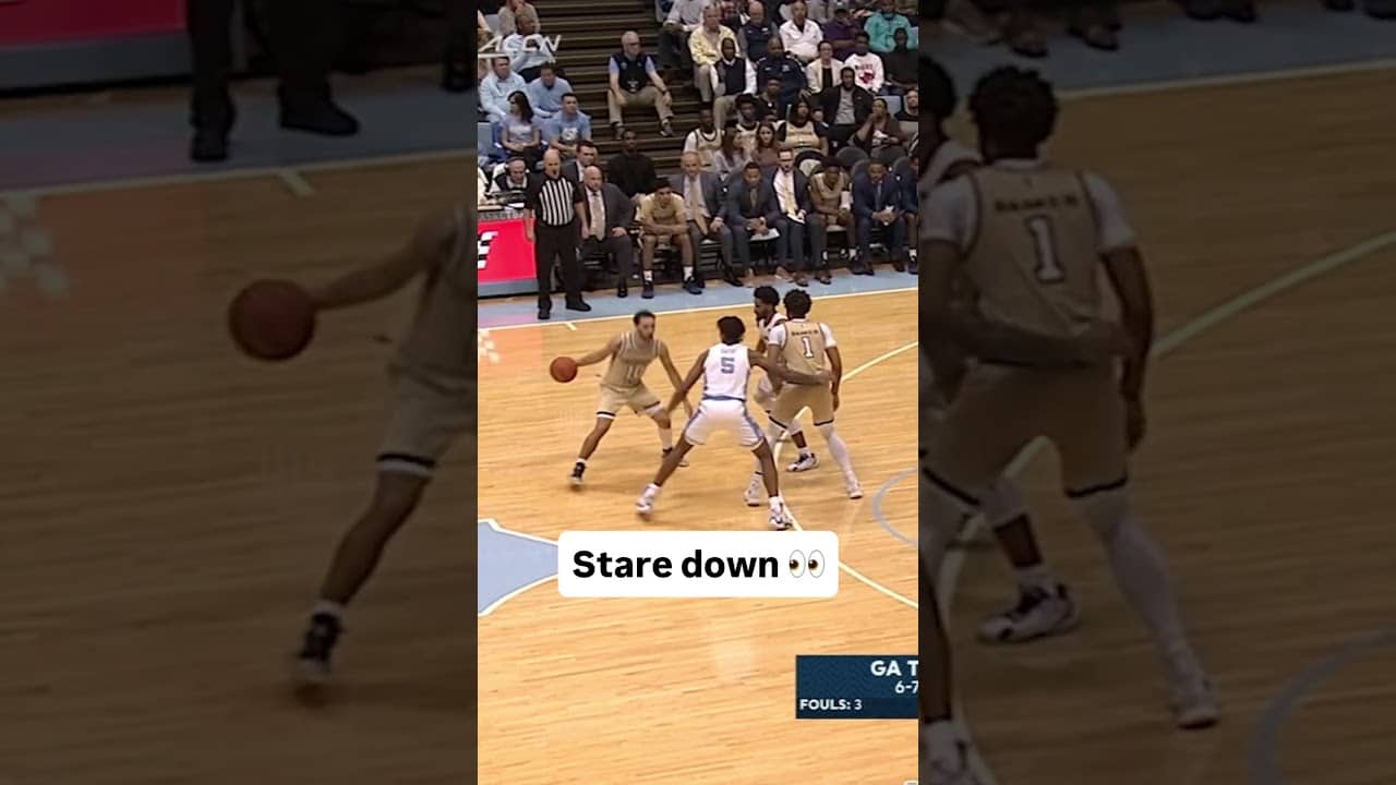 That was mean 😤 #georgiatech #accbasketball #collegebasketball