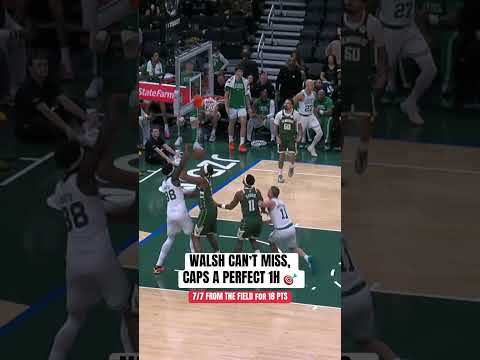 Walsh buried the corner three to cap a perfect 1H 📈