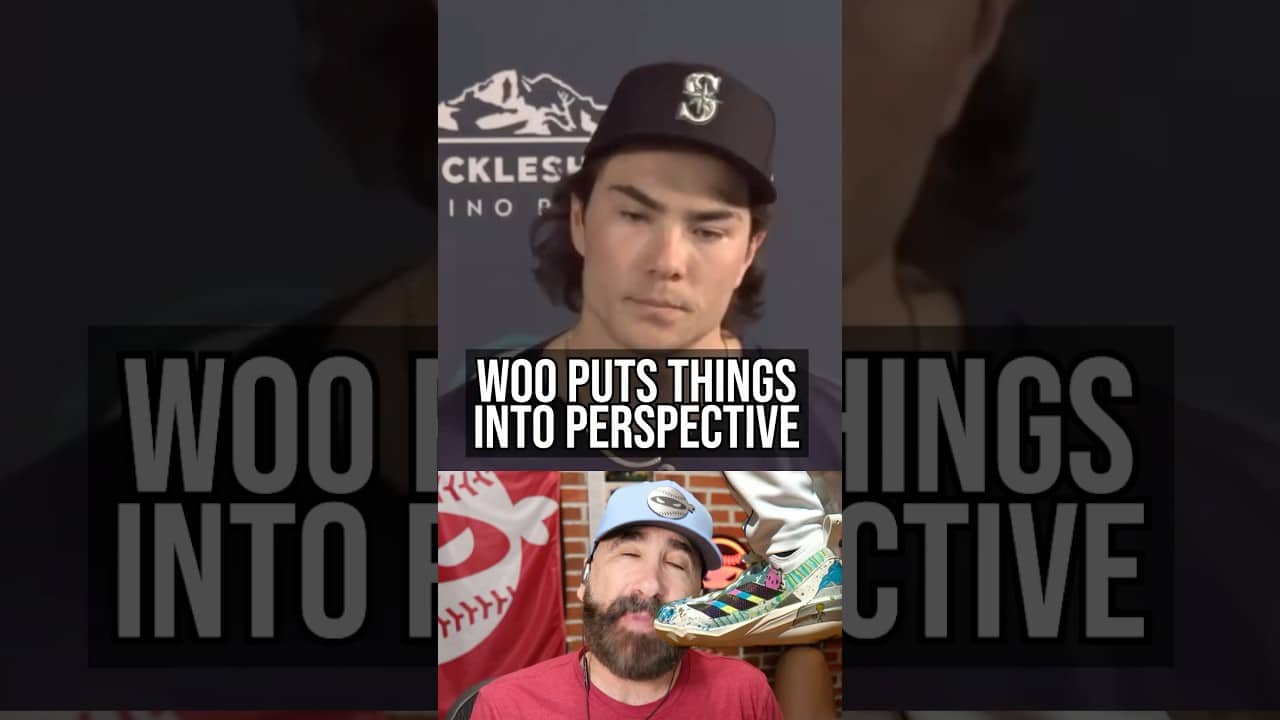 Bryan Woo discusses his cleats made by 2 Seattle cancer patients #mlb  😭