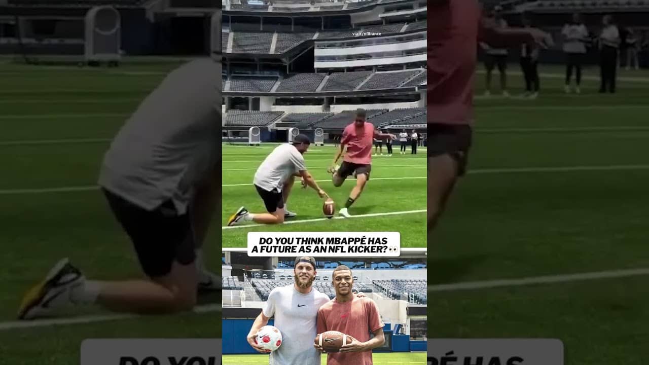When Mbappe nailed a 48-yard FG with Cooper Kupp 👀