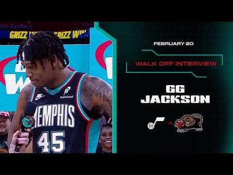 GG Jackson Walk off Interview | Grizzlies vs. Jazz