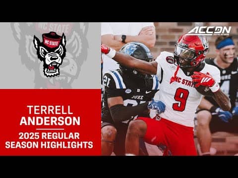 Terrell Anderson 2025 Regular Season Highlights | NC State Wide Receiver