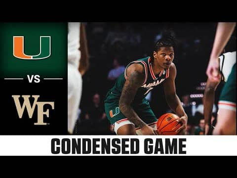 Miami vs. Wake Forest Condensed Game | 2025-26 ACC Men's Basketball