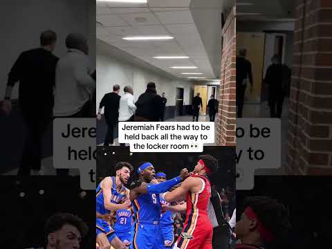 Lu Dort and Jeremiah Fears got into it on the final play of the game (via @TVsJerry/X)