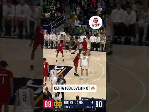 Overtime takeover from Cole Certa🎯 #notredame #accbasketball #collegebasketball #basketball #cbb