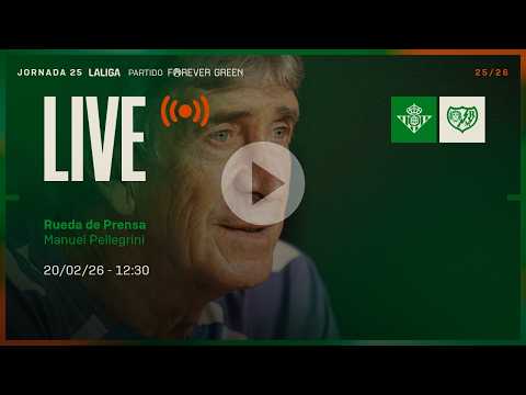 🚨 DIRECTO | Rueda de prensa de Manuel Pellegrini previa al #RealBetisRayo ⚽💚