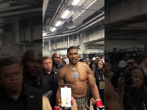 Anthony Joshua after the win 💪