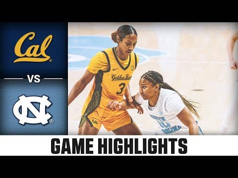 Cal vs. North Carolina Game Highlights | 2025-26 ACC Women's Basketball