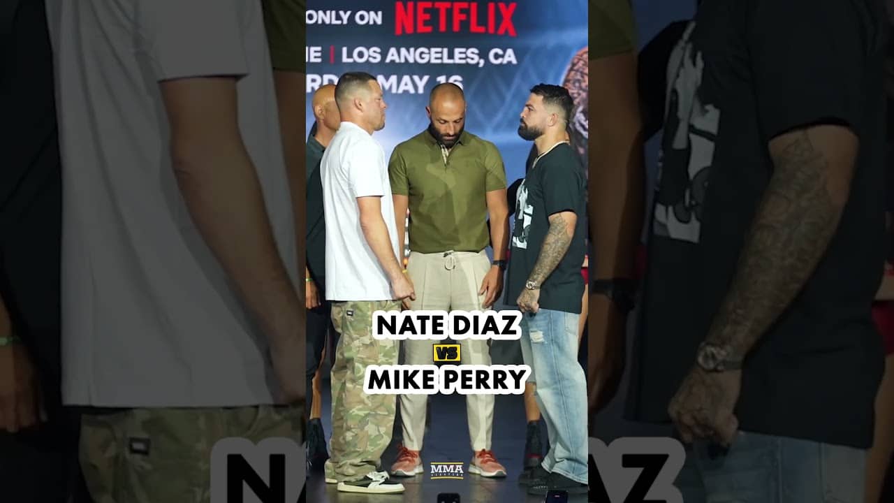 Nate Diaz vs. Mike Perry FIRST FACEOFF ahead of Rousey vs. Carano event | MMA Fighting