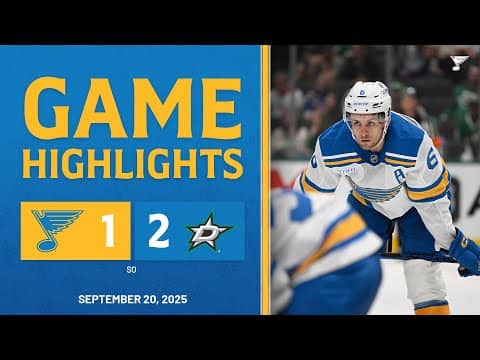 Preseason Game Highlights: Stars 2, Blues 1 (SO)