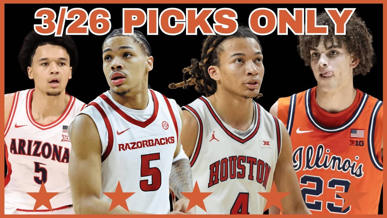 Sweet 16 March Madness Picks For Thursday, March 26th ONLY - 2026 NCAA Tournament College Basketball