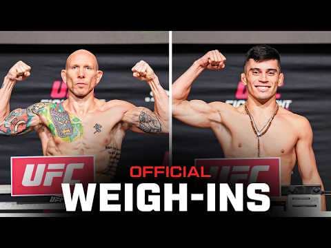 Emmett vs Vallejos Weigh-Ins | UFC Vegas 114