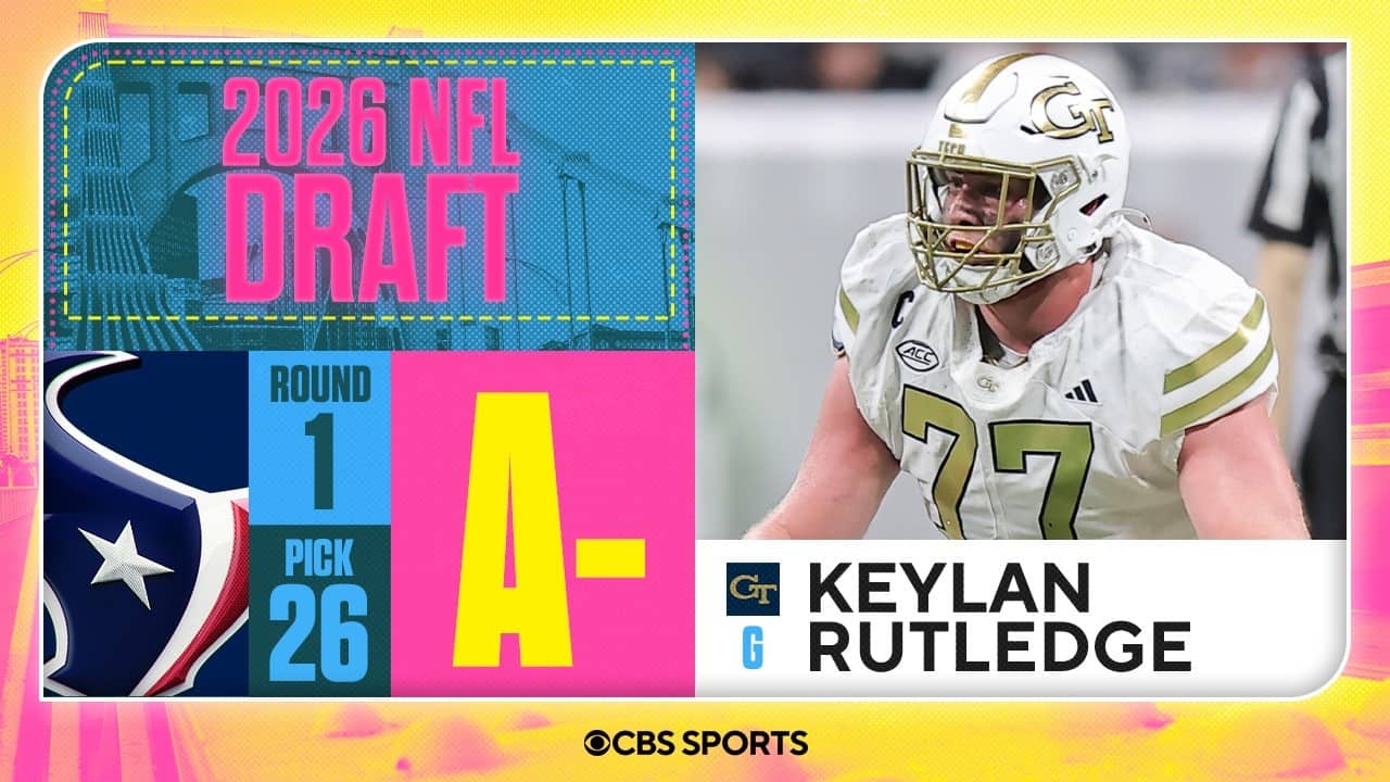 Texans select Keylan Rutledge No. 26 overall | 2026 NFL Draft Grades & Reaction