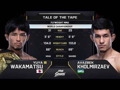 Yuya Wakamatsu  🇯🇵  vs. Avazbek Kholmirzaev 🇺🇿 | ONE SAMURAI 1 | Full Fight Replay
