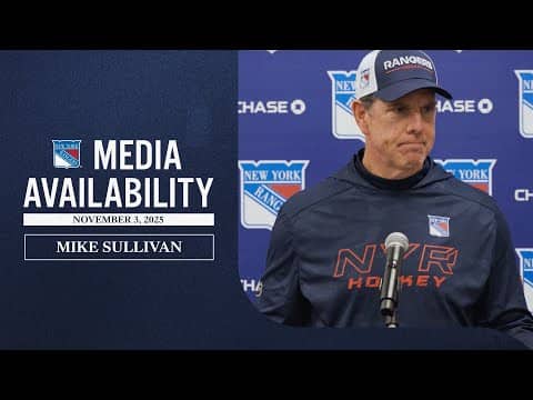 NYR Practice: Mike Sullivan Media Availability | Nov. 3, 2025