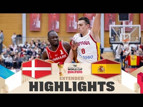 Denmark 🇩🇰 v Spain 🇪🇸 | Highlights | FIBA Basketball World Cup 2027 European Qualifiers