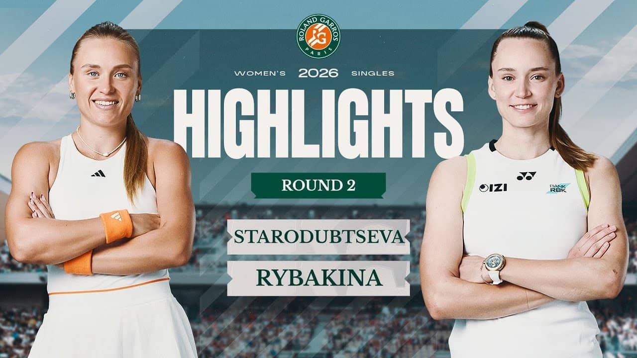Yuliia Starodubtseva vs Elena Rybakina | Round 2 Highlights | Roland-Garros 2026