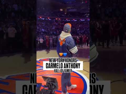 we are so proud of you, Carmelo Anthony 💙🧡 #nba #knicks #carmeloanthony #halloffame