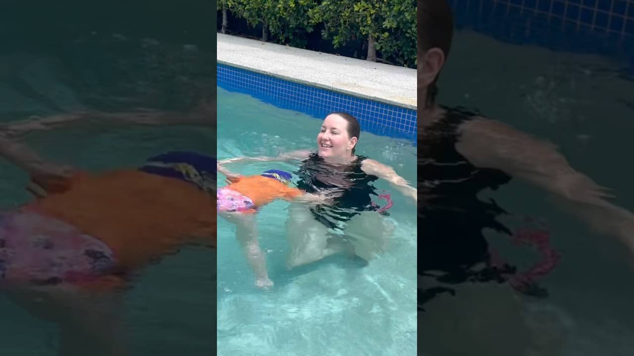 Teaching 3 Year Old to Swim Simple Swim Lesson Parents Can Do at Home #swim #swimming #parents #pool