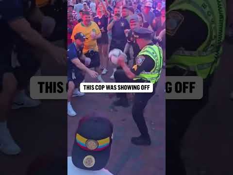 Scotland fans were hyping up this Boston cop 🏴󠁧󠁢󠁳󠁣󠁴󠁿